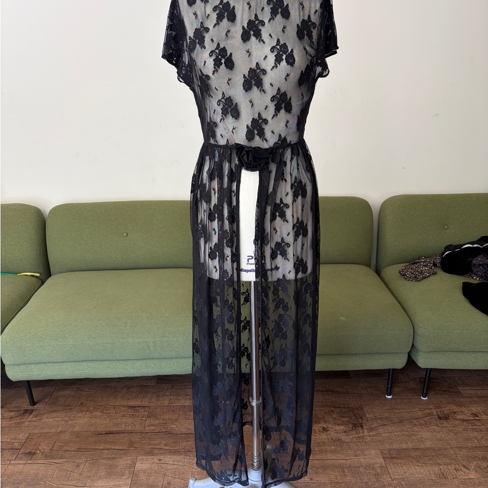 Mr Larkin Black Lace Sheer Dress